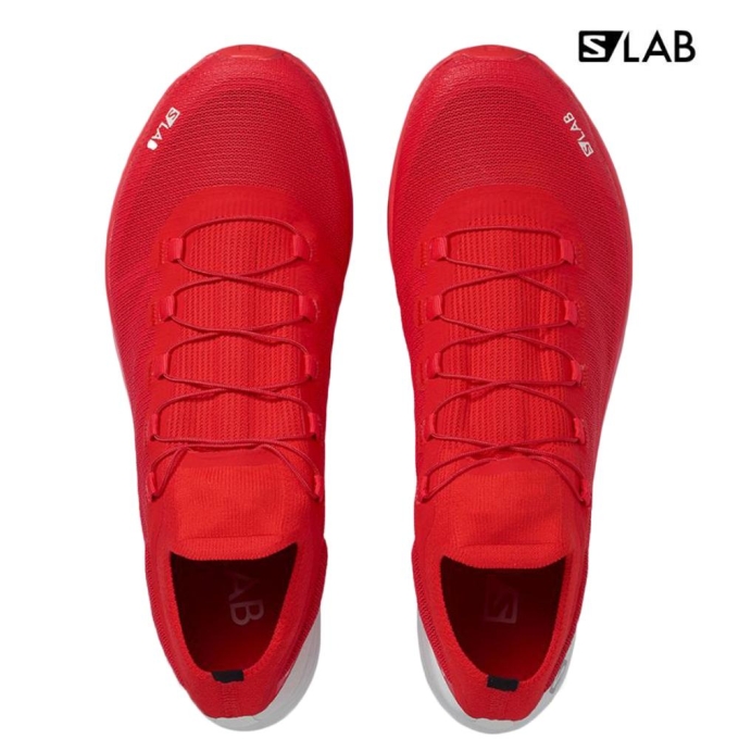 Orangered Salomon S/LAB SENSE 8 Men's Road Running Shoes | AE-190XAWF