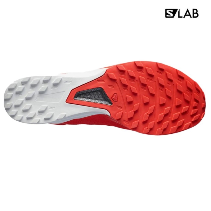 Orangered Salomon S/LAB SENSE 8 Men's Road Running Shoes | AE-190XAWF