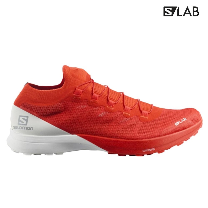 Orangered Salomon S/LAB SENSE 8 Men\'s Road Running Shoes | AE-190XAWF