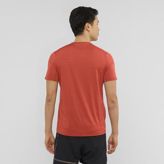 Orangered Salomon XA Men's T Shirts | AE-139MZGE