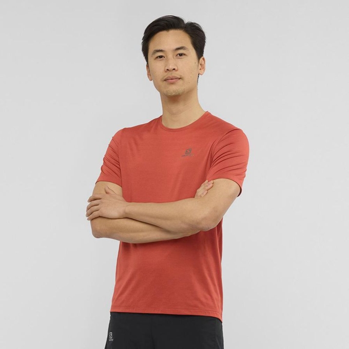 Orangered Salomon XA Men's T Shirts | AE-139MZGE