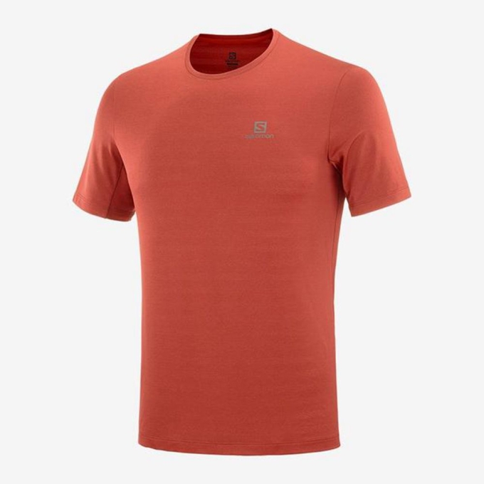 Orangered Salomon XA Men's T Shirts | AE-139MZGE