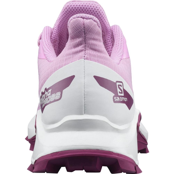 Orchid Salomon ALPHACROSS BLAST J Kids' Road Running Shoes | AE-579CNOQ