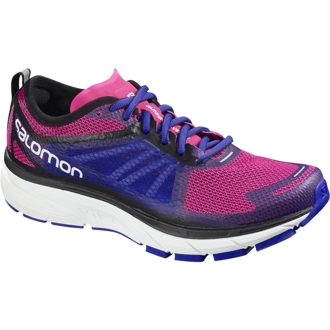 Pink / Blue Salomon SONIC RA W Women\'s Running Shoes | AE-862UPMS