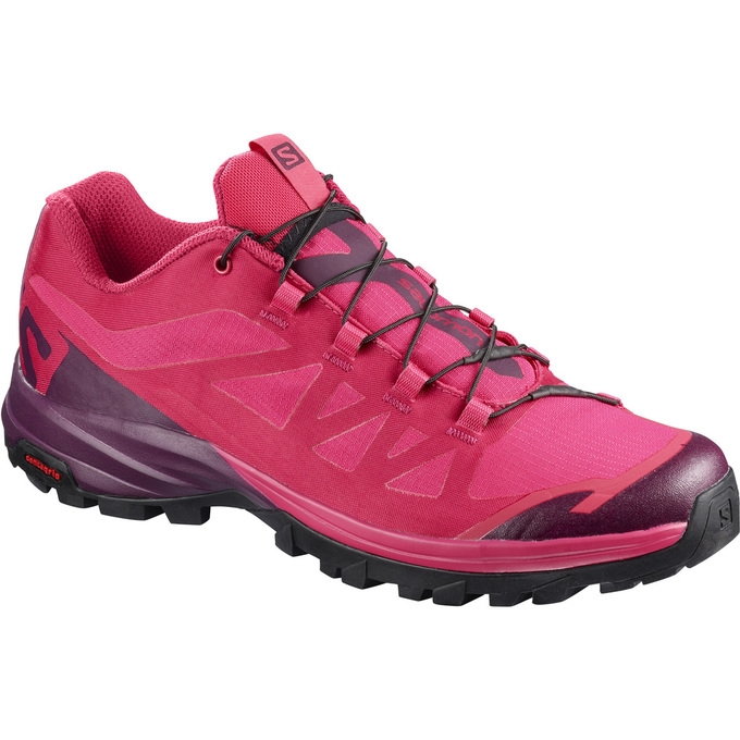 Pink / Burgundy Salomon OUTPATH W Women\'s Hiking Shoes | AE-978AIXD