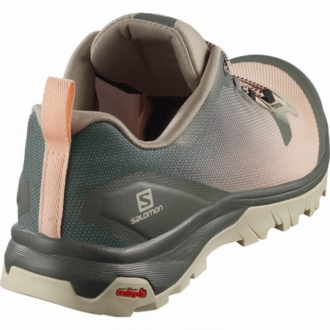 Pink / Green Salomon VAYA Women's Hiking Shoes | AE-576QCJP