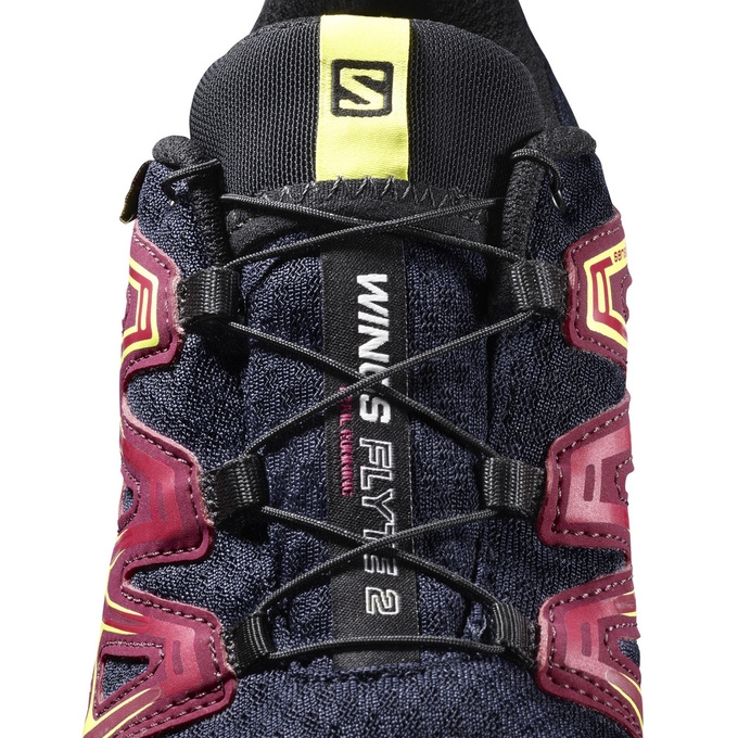 Pink / Navy Salomon WINGS FLYTE 2 GTX W Women's Trail Running Shoes | AE-538JMIS