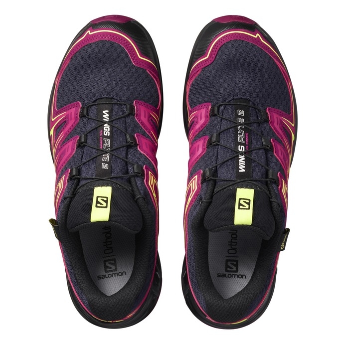 Pink / Navy Salomon WINGS FLYTE 2 GTX W Women's Trail Running Shoes | AE-538JMIS