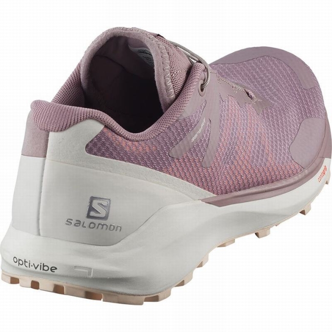 Pink Salomon SENSE RIDE 3 W Women's Running Shoes | AE-815XIFY