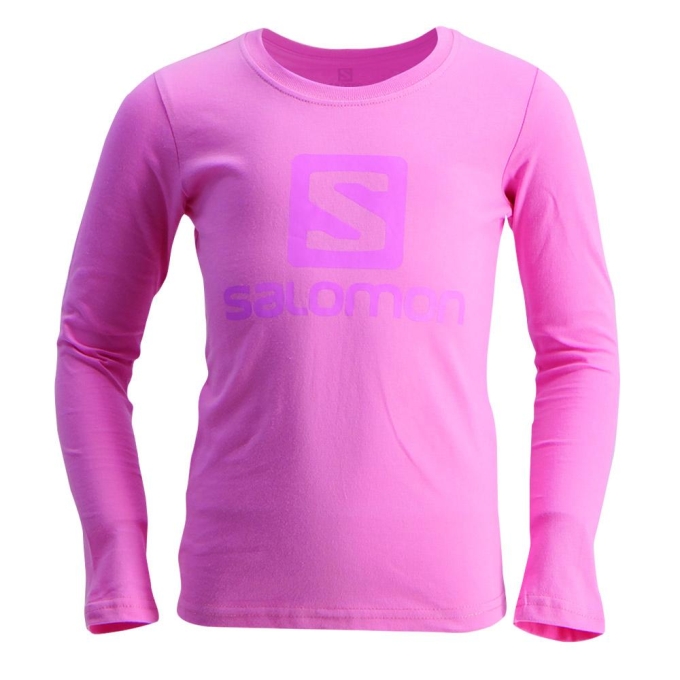 Pink Salomon WARRIOR LS G Kids\' T Shirts | AE-643OTMG