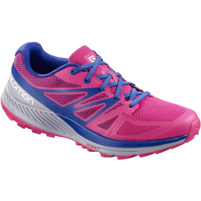 Pink / White Salomon SENSE ESE W Women\'s Trail Running Shoes | AE-341NUXY