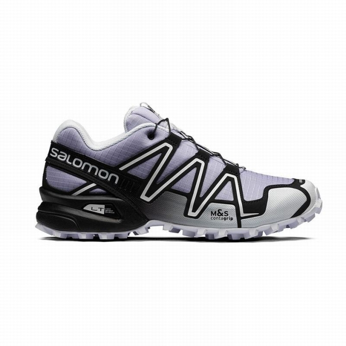 Purple / Black Salomon SPEEDCROSS 3 Men\'s Trail Running Shoes | AE-862OZXP