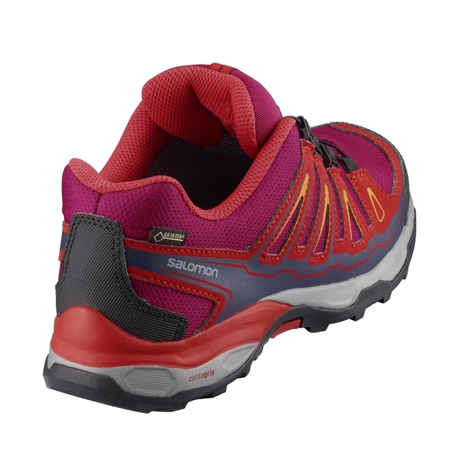 Purple / Orange Salomon X-ULTRA GTX J Kids' Hiking Shoes | AE-124ZSPD