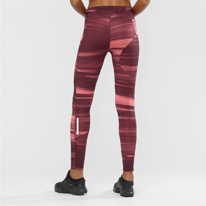 Purple Salomon AGILE LONG W Women's Tights | AE-569OHGT