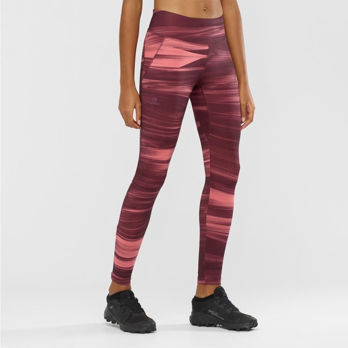 Purple Salomon AGILE LONG W Women's Tights | AE-569OHGT