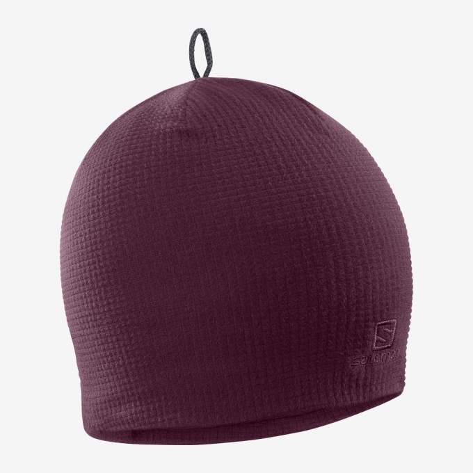 Purple Salomon RS WARM Men\'s Beanie | AE-095XTOK