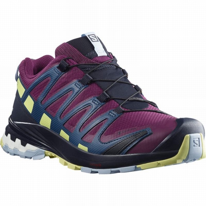 Purple Salomon XA PRO 3D V8 GORE-TEX Women's Hiking Shoes | AE-619FUJL