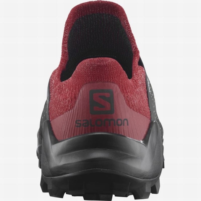 Red / Black Salomon CROSS /PRO Men's Trail Running Shoes | AE-510HFQB