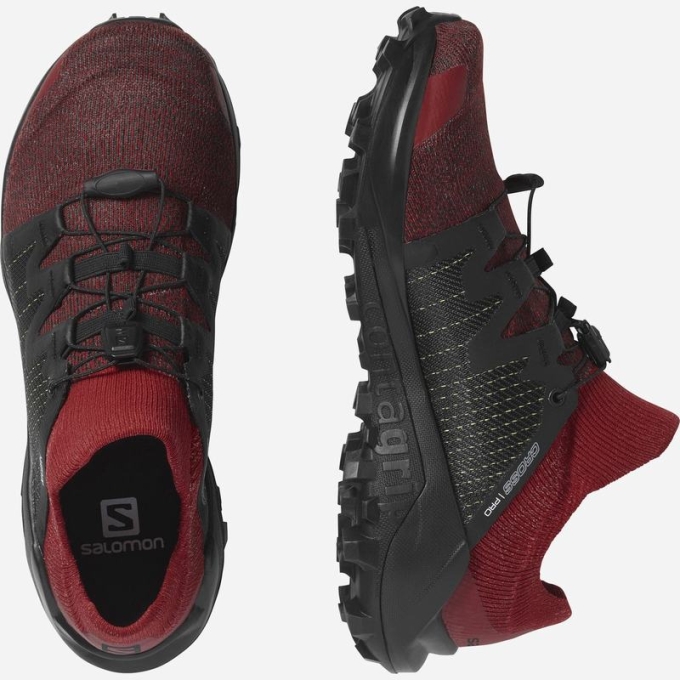 Red / Black Salomon CROSS W /PRO Women's Trail Running Shoes | AE-621AWTU