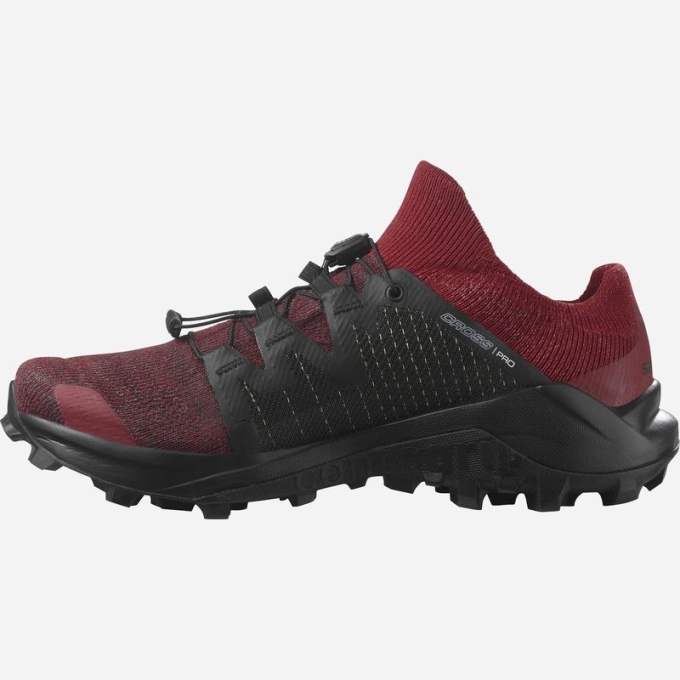 Red / Black Salomon CROSS W /PRO Women's Trail Running Shoes | AE-621AWTU