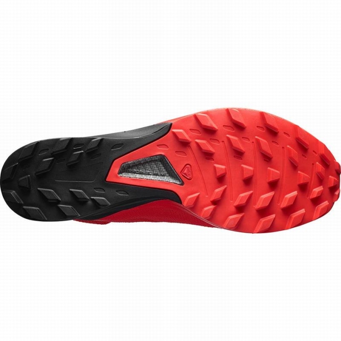 Red / Black Salomon S/LAB SENSE 8 SOFTGROUND Women's Trail Running Shoes | AE-674BKIX