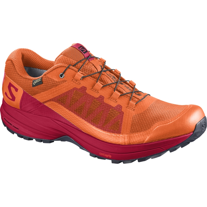 Red / Orange Salomon XA ELEVATE GTX Men\'s Trail Running Shoes | AE-805ZFUO