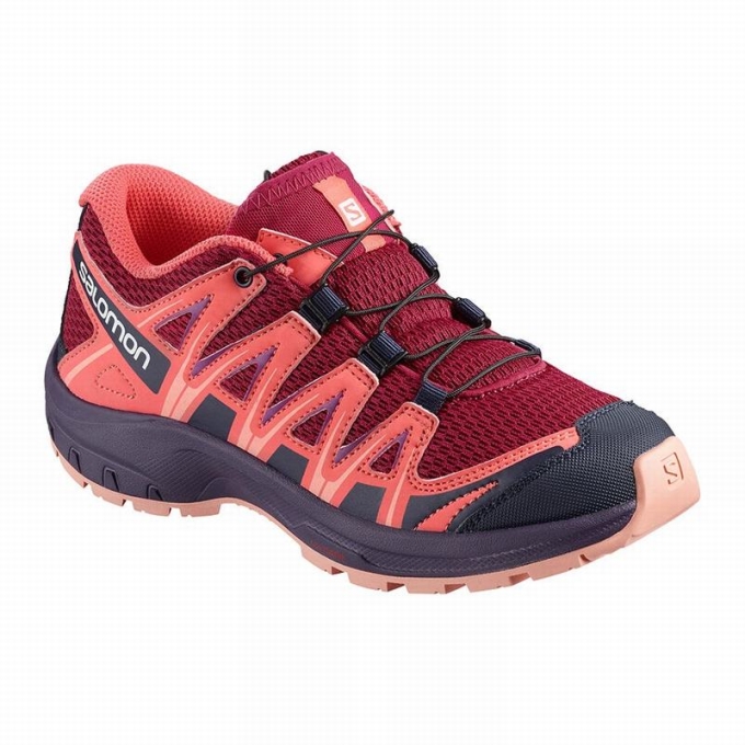 Red / Orange Salomon XA PRO 3D J Kids\' Hiking Shoes | AE-546XEKU