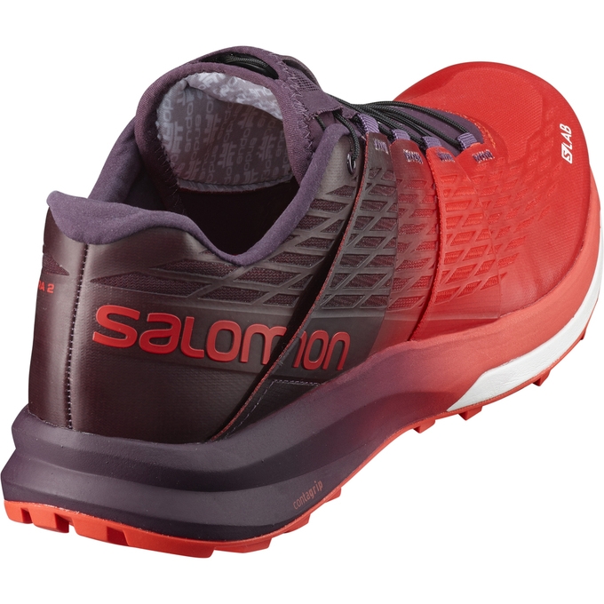 Red / Purple Salomon S/LAB ULTRA Women's Trail Running Shoes | AE-734JRWD