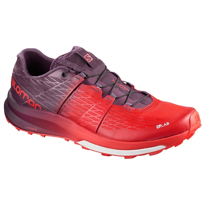 Red / Purple Salomon S/LAB ULTRA Women\'s Trail Running Shoes | AE-734JRWD