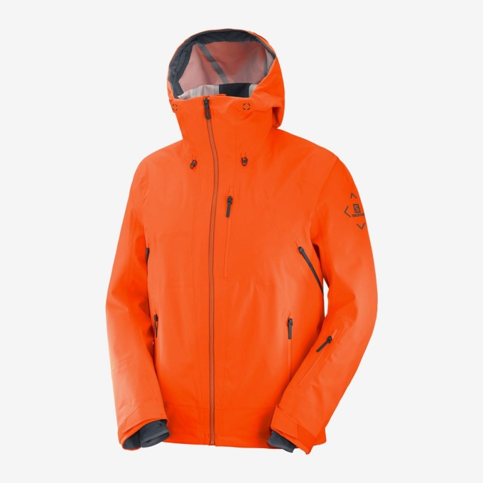 Red Salomon OUTLAW 3L Ski Men's Jackets | AE-074XKYG