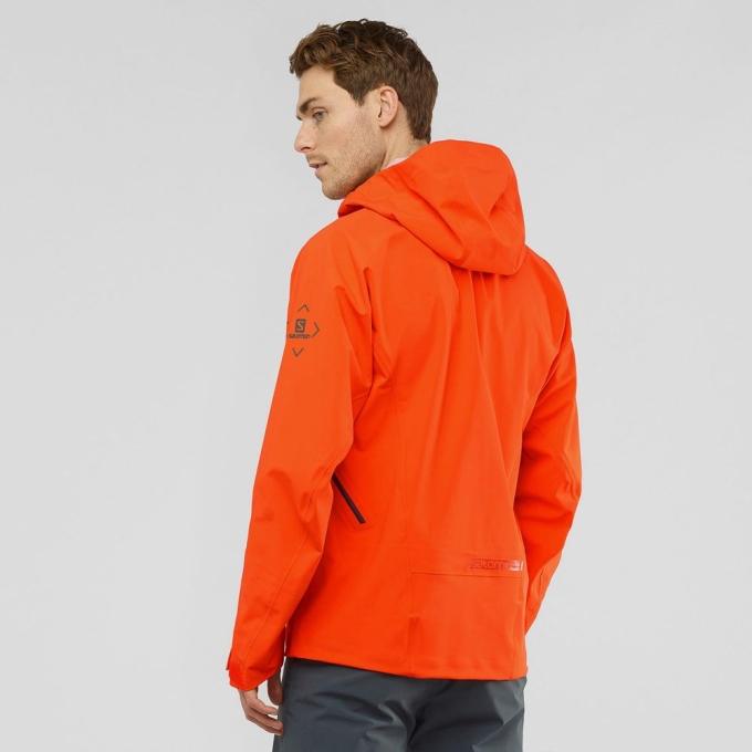 Red Salomon OUTLAW 3L Ski Men's Jackets | AE-074XKYG