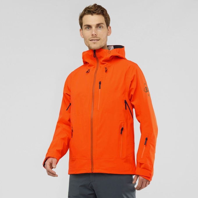 Red Salomon OUTLAW 3L Ski Men\'s Jackets | AE-074XKYG