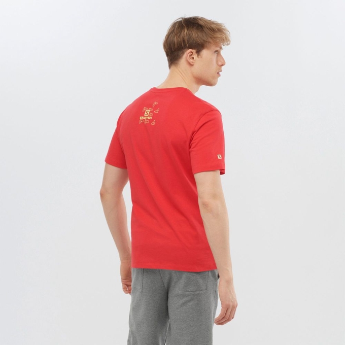 Red Salomon OUTLIFE GRAPHIC BLUEPRINT SS M Short Sleeve Men's T Shirts | AE-386CPDN