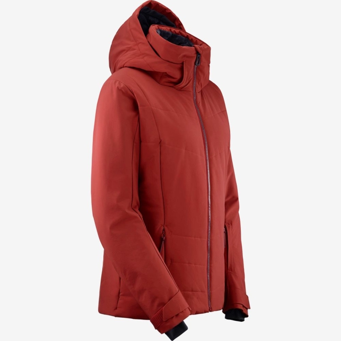 Red Salomon PREVAIL W Ski Women's Jackets | AE-071IFAC