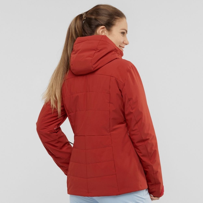 Red Salomon PREVAIL W Ski Women's Jackets | AE-071IFAC