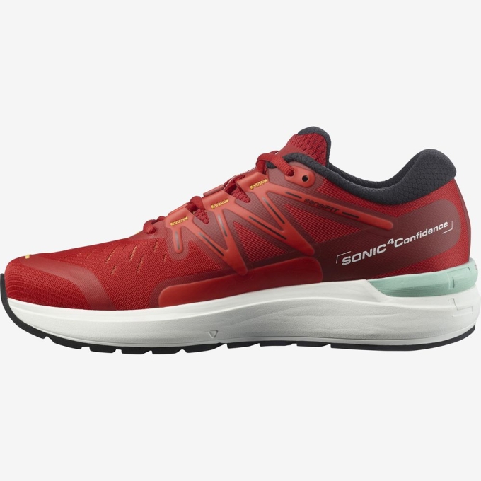 Red Salomon SONIC 4 CONFIDENCE Men's Road Running Shoes | AE-039MANV