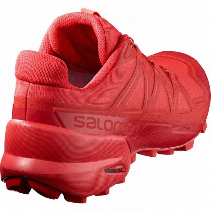 Red Salomon SPEEDCROSS 5 Men's Trail Running Shoes | AE-321IQUO