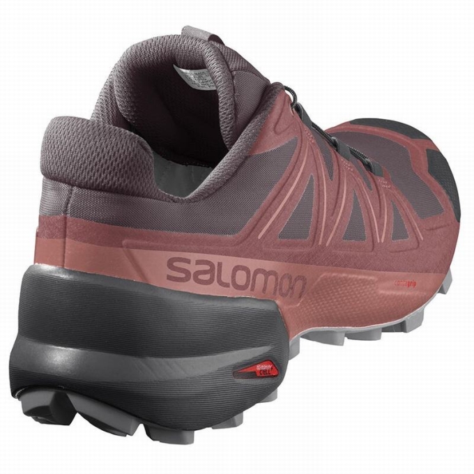 Red Salomon SPEEDCROSS 5 Women's Trail Running Shoes | AE-914FBZM