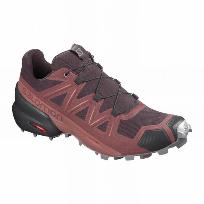 Red Salomon SPEEDCROSS 5 Women\'s Trail Running Shoes | AE-914FBZM