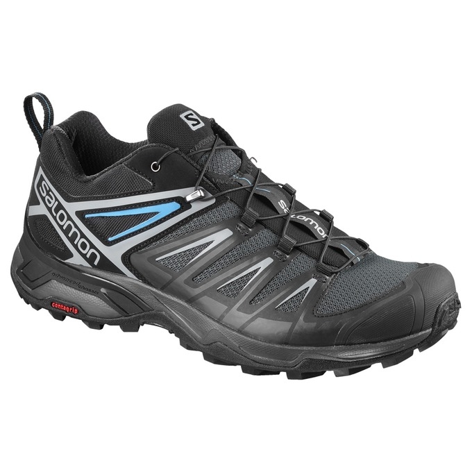 Silver / Black Salomon X ULTRA 3 Men\'s Hiking Shoes | AE-851RUKL