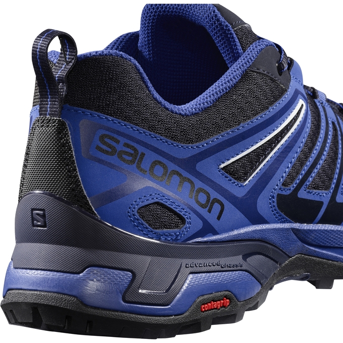 Silver / Black Salomon X ULTRA 3 PRIME Men's Hiking Shoes | AE-427IWSY