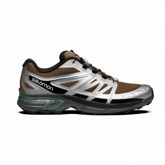 Silver Metal Salomon XT-WINGS 2 Men\'s Trail Running Shoes | AE-213DPHK