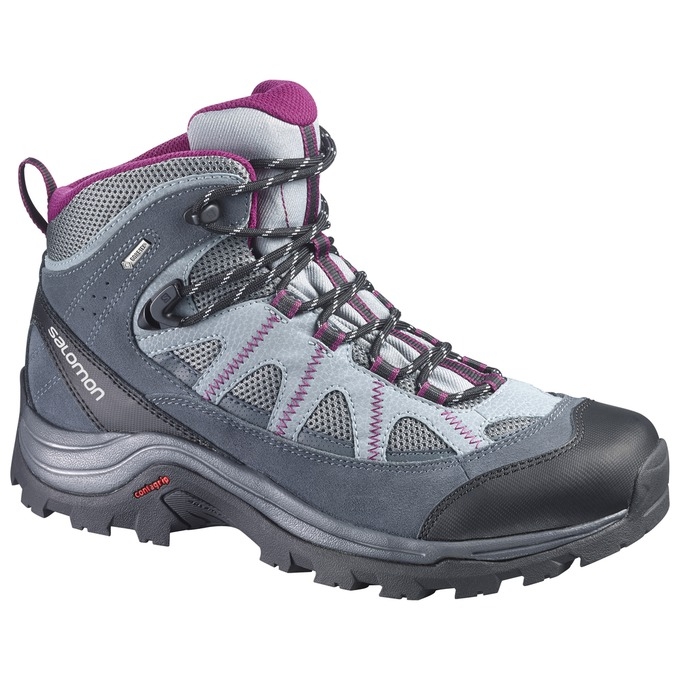 Silver / Purple Salomon AUTHENTIC LTR GTX W Women\'s Hiking Boots | AE-209QXVF