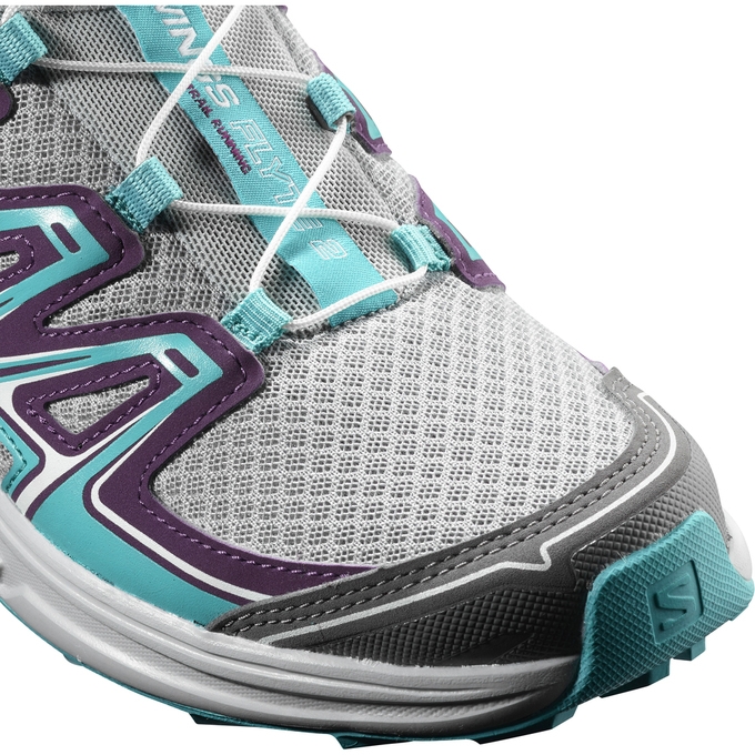 Silver / Turquoise Salomon WINGS FLYTE 2 W Women's Trail Running Shoes | AE-532KODS