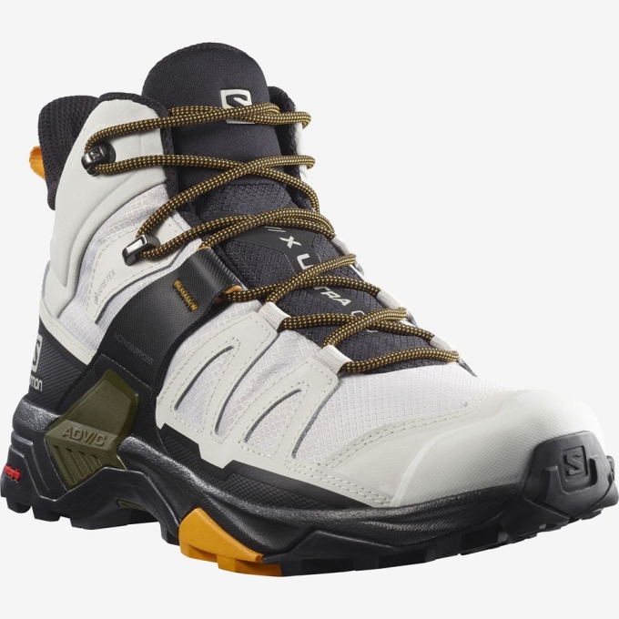 Sliver Salomon X ULTRA 4 MID GORE-TEX Men's Hiking Boots | AE-407KLWR