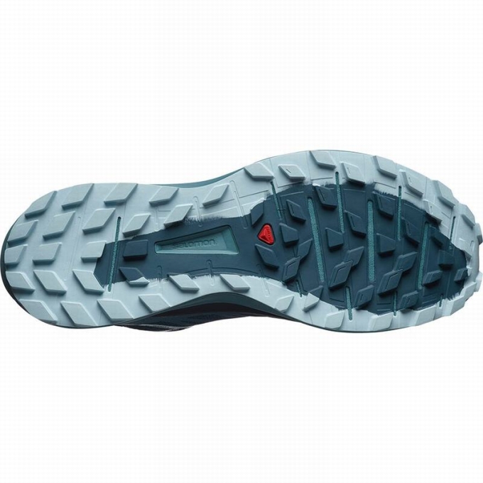 Turquoise / Blue Salomon SENSE RIDE 3 GTX INVIS. FIT W Women's Running Shoes | AE-068LAOZ