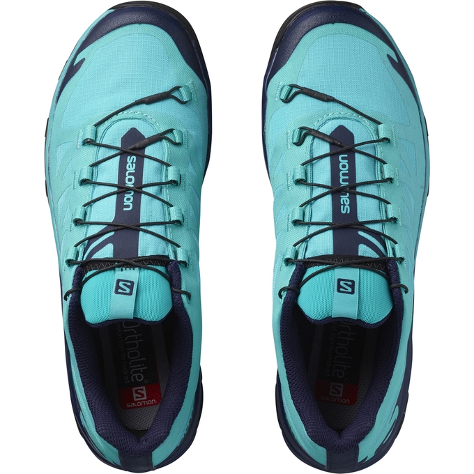 Turquoise / Navy Salomon OUTPATH W Women's Hiking Shoes | AE-351XNVJ