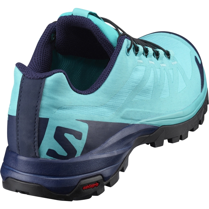 Turquoise / Navy Salomon OUTPATH W Women's Hiking Shoes | AE-351XNVJ