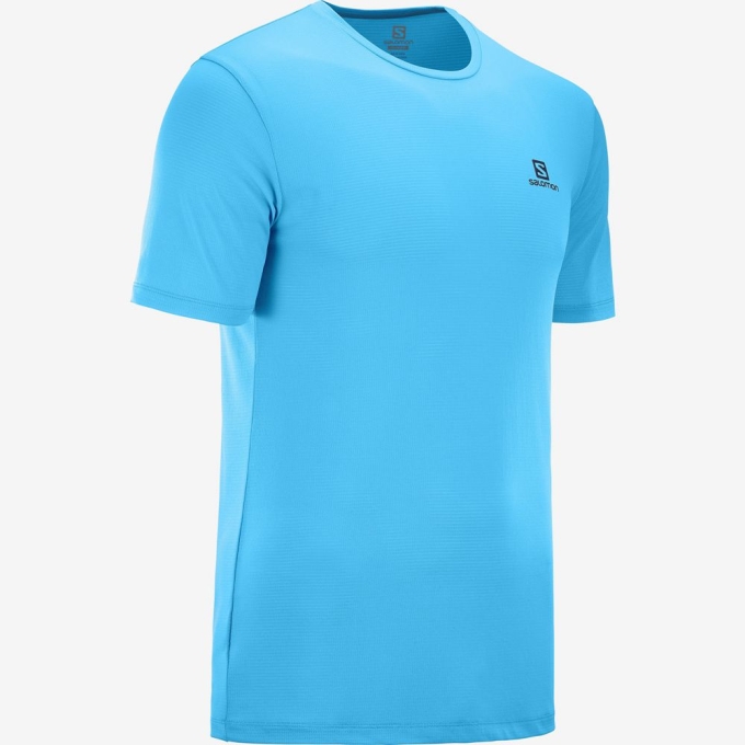 Turquoise Salomon AGILE TRAINING Men's Tops | AE-610OFKB