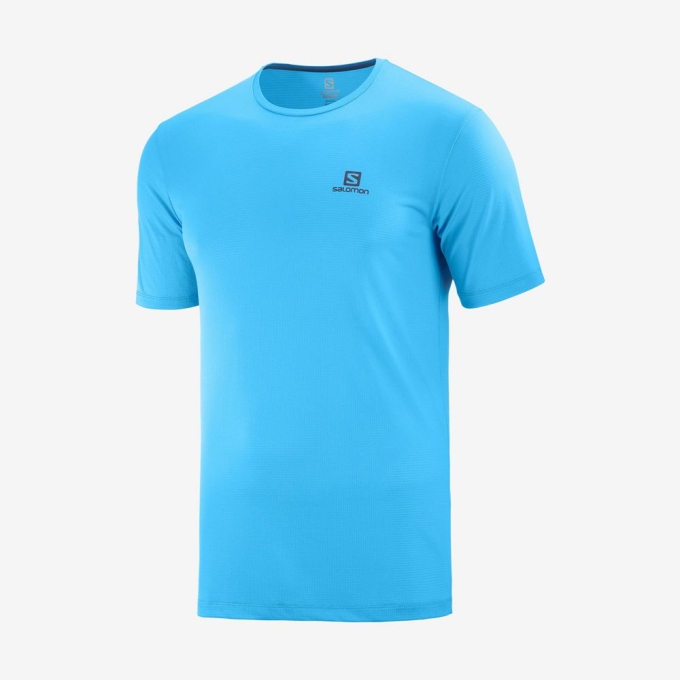 Turquoise Salomon AGILE TRAINING Men's Tops | AE-610OFKB